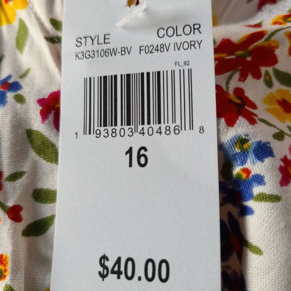 JOLIE & JOY BY FCT WITH LOVE FLORAL GIRLS SMOCKED ONE-PIECE DRESS SIZE XL 16 - Picture 9 of 11